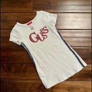 Guess Los Angeles Girls Sequin Logo Dress Size 4